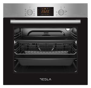 Фурна за вграждане Tesla BO900SX, 2300 W, 80 литра, 8 програми, Вентилатор, Клас А, Инокс/Черен