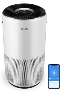 Пречиствател за въздух Levoit Core 400S, 83 м2, 24W, True HEPA, 4 скорости, Таймер, Wi-Fi, Нощен режим, Индикатор за смяна на филтър, Гласови команди, Бял