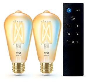 WiZ - Крушки Smart TW Amb. 8W 806lm 2200-6500K 2pcs. Edison Злато E27 & Remote WiZ