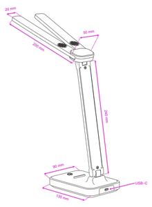 Brilagi - Димируема LED настолна лампа MODO DUO LED/8W/5V 3000/4000/6500K бяла
