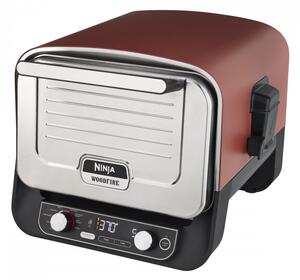 Електрическа фурна Ninja Woodfire OO101EU, 2400W, 8 програми, Таймер, LED дисплей, Автоматично изключване, Червен/Черен