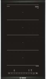 Керамичен плот за вграждане Bosch PXX375FB1E, 3700W, 2 зони, 17 степени, ComfortProfile, QuickStart, Индукционен, Черен