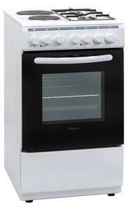 Готварска печка ток/газ Finlux FXC 522M, 50 л, Клас А, 4 Котлона, Осветление, Таймер, Бял