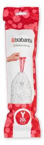 Торбички за кош Brabantia PerfectFit NewIcon 650536, Размер Y, 20 л, 20 броя, Бял