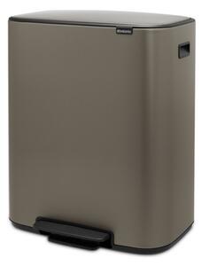 Кош за боклук Brabantia Bo Pedal 1003184, 60 л, Леко затваряне, Противоплъзгаща основа, Сив