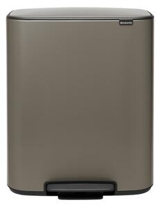 Кош за боклук Brabantia Bo Pedal 1003184, 60 л, Леко затваряне, Противоплъзгаща основа, Сив
