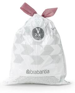 Торбички за кош Brabantia PerfectFit NewIcon 1005507, Размер V, 3 л, 40 броя, Бял