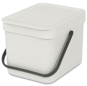 Кош за разделно събиране на боклук Brabantia Sort&Go 1005514, 6 л, Дръжка, Възможност за стенен монтаж, Светлосив