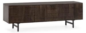 Тъмнокафява маса за телевизор от масивно манго 145x48x40 cm Kalai – MOME