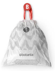 Торбички за кош Brabantia PerfectFit Slide/Paper Bin 1005563, Размер B, 5 л, 40 броя, Бял