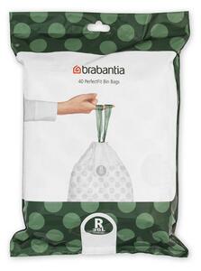 Торбички за кош Brabantia PerfectFit Bo 1005589, Размер R, 36 л, 40 броя, Бял