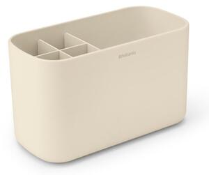 Кутия за аксесоари за баня Brabantia ReNew 1006270, Устойчива на корозия, Вътрешен разделител, Противоплъзгаща основа, Бежов