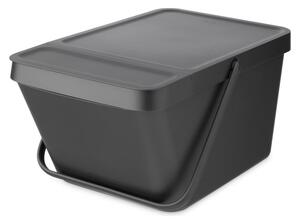 Кош за разделно събиране на боклук Brabantia Sort&Go 1006310, 20 л, Подреждане един върху друг, Тъмносив