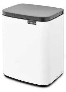 Кош за боклук Brabantia Bo Small 1006627, 7 л, Плавно и безшумно отваряне, Противоплъзгаща основа, Бял