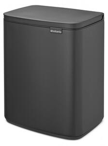 Кош за боклук Brabantia Bo Small 1006635, 12 л, Безшумно и плавно отваряне, Противоплъзгаща основа, Черен