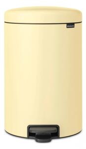 Кош за боклук с педал Brabantia NewIcon 1008848, 20 л, Плавно затваряне, Противоплъзгаща основа, Жълт