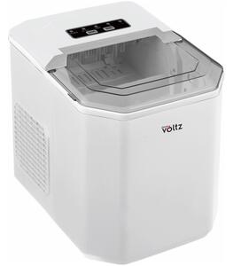 Ледогенератор Oliver Voltz OV51447B, 120W, 12 кг/24 часа, 1.3 л, 9 кубчета за цикъл работа, Индикатор за лед и вода, Бял