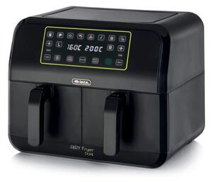 Двоен фритюрник с горещ въздух Ariete DUAL 4623/00, 1700W, 8 л, 8 програми, 35-200C, Синхронизиране, LCD сензорен панел, Черен