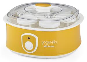 Уред за кисело мляко Ariete YOGURELLA 0617/00, 20 W, 1.3 л, 7 бурканчета, Разглобяем, Лесен за почистване, Жълт
