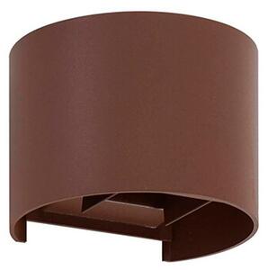 Lindby - Nivar Round LED Външна Cтенна Лампа Rust Brown Lindby