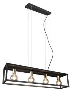 Lindby - Ubanio 4 Pendant Black/Brass Lindby