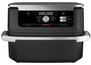 Двоен фритюрник с горещ въздух Ninja AF500EU, 10.4 л, 7 програми, Таймер, Независими зони, Черен/Инокс
