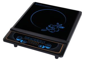Единичен индукционен котлон Elite EIP-1252M, 1500W, Сензорно управление, LED дисплей, Защита от прегряване, Черен/мат