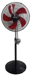 Вентилатор Elite EFS-1304, 100W, 45 см, 3 скорости, 5 перки, Кръгла основа, Черен/Червен