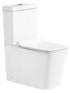 Mexen Cube компактен WC с падаща седалка, бял - 31014000