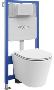 Mexen Rico скрит монтажен комплект WC рамка Fenix Slim с WC тоалетна чиния и капак