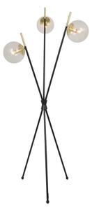 Lucande - Sotiana Floor Lamp Black/Brass Lucande