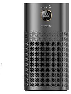 Пречиствател за въздух Attractive OBERON 520, 50W, За до 62 м2, Wi-Fi, 5 скорости, Таймер, Нощен режим, Дистанционно, Интелигентен сензор за замърсяване, Тъмносив