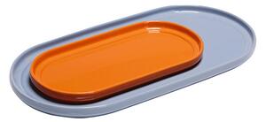 Hübsch - Amare Serving Trays Set of 2 Light Синьо/Orange Hübsch