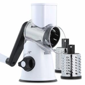 Ренде Izibizi PS-336A, 3 сменяеми приставки, Неръждаема стомана, Вакуумираща основа, Бял