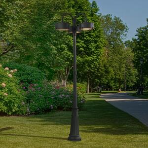Prios LED външно осветление Thorus, 204 cm, черно, 3 светлини, IP44