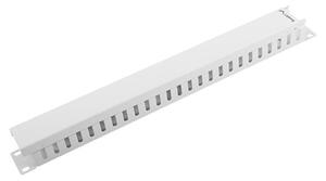Кабелен органайзер Lanberg AK-1201-S, 1U, тип панел 19", сив