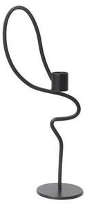 Ferm LIVING - Valse Candle Holder High Black ferm LIVING