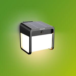 Philips LED слънчева лампа за външна стена Ezra UE, пластмаса, IP44, Черен, Пластмаса, Модерен
