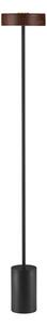 Черна/в тъмно естествен цвят метална LED подова лампа (височина 135 cm) Thea – Nova Luce