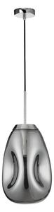 Стъклено висящо осветително тяло в блестящо сребрист цвят ø 22 cm Lava – Nova Luce