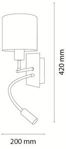 Brilagi - LED гъвкава лампа BOBO 1xE27/25W/230V + LED/3W черна/бежова/с точки