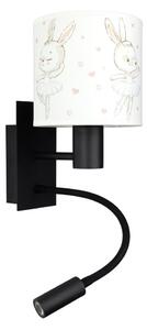 Brilagi - LED гъвкава лампа BOBO 1xE27/25W/230V + LED/3W черна/бяла/зайчета