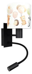 Brilagi - LED Flex. лампа BOBO 1xE27/25W/230V + LED/3W черна/бяла/с животински мотиви