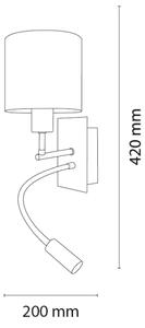 Brilagi - гъвкава LED лампа BOBO 1xE27/25W/230V + LED/3W матов хром/бежова/точки