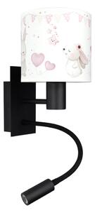 Brilagi - LED гъвкава лампа BOBO 1xE27/25W/230V + LED/3W черна/кремава/зайчета