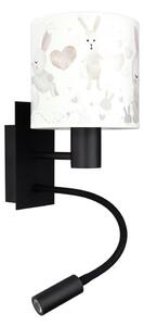Brilagi - LED гъвкава лампа BOBO 1xE27/25W/230V + LED/3W черна/бяла/със зайченца