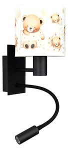 Brilagi - LED Flex лампа BOBO 1xE27/25W/230V + LED/3W черна/бяла/с меченца