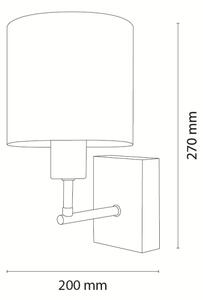 Brilagi - Стенна лампа BOBO WOOD 1xE27/25W/230V дъб/черна/розова