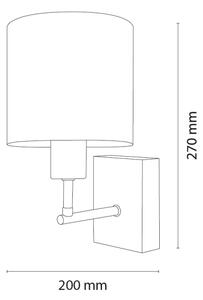 Brilagi - Стенна лампа BOBO WOOD 1xE27/25W/230V дъб/черна/бяла/меченца