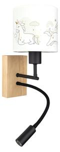 Brilagi - LED Flex. лампа BOBO WOOD 1xE27/25W/230V + LED/3W дъб/черен/бял/единичен